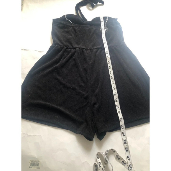 Wild fable Women’s black Terry Cloth halter Romper sz M - Picture 4 of 6